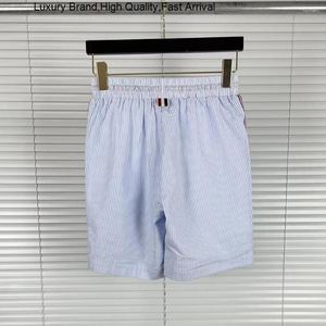 Pantalones cortos de marca de gama alta para hombre, diseño de tela Seersucker Original de lujo para mujer, pantalones de ocio para hombre, famosos Unisex, informales de alta calidad