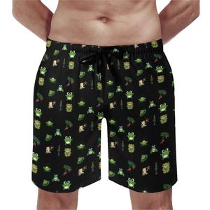 Shorts pour hommes Funny Frog Board Cute Cartoon Forgs Lovers Pantalons courts Trenky Men's Classic Printing Swim Trunks Large SizeMen's