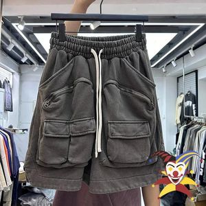 Shorts pour hommes poids lourd lavé hommes femmes haute qualité cordon de serrage multiples poches culottes