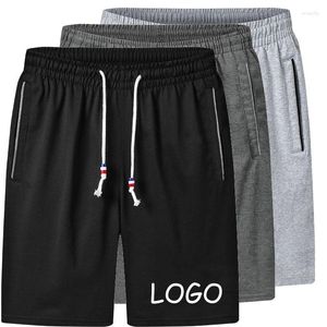 Pantalones cortos para hombre, pantalones de playa de moda de pierna ancha holgados de verano para hombre, logotipo/texto/patrón personalizados sólidos