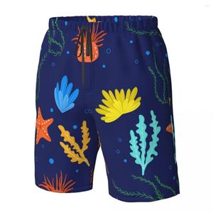 Pantalones cortos para hombre Trajes de baño para hombre Trajes de baño para la playa Trajes de baño para correr Deportes Surfear Coral Sea Star Anemone Quick