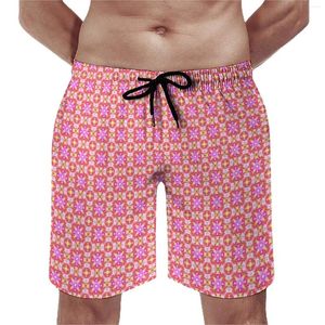 Shorts pour hommes Summer Summer Retro Daisy Surfing Vintage Floral Print Design Board Pantal