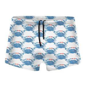 Pantanos cortos para hombres hombres de verano troncos de natación traje de baño de nídica divertida patrón abstracto abstracto boxeador