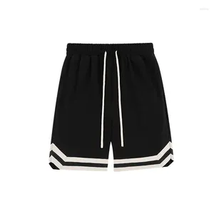 Shorts para hombres Summer Summer sólido Palabos de cintura alta cintura con cordón
