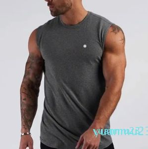 Camiseta sin mangas para hombre, camiseta sin mangas para Fitness, chaleco de entrenamiento, camiseta sin mangas de algodón para gimnasios