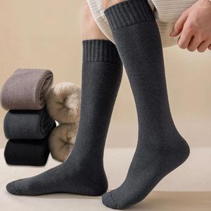 Calcetines para hombres 1 par Medias hasta la rodilla Cachemira Espesar Lana Pantorrilla Nieve larga Suave Cómodo Transpirable