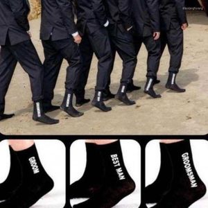 Calcetines para hombres 3 pares de boda hombres novios hombres funtos