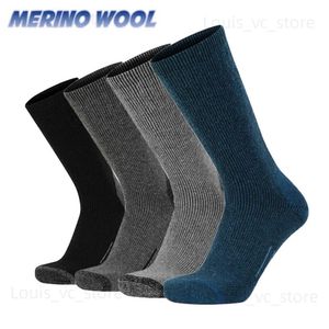 Chaussettes masculines 70% de chaussettes en laine mérinos randonnée pour hommes mériniens chaussettes de laine d'hiver