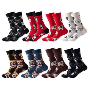 Calcetines para hombres Peinados Novedad Hombres Calcetines Moda Mujeres Hip Hop Harajuku Animal Perro Cool Happy Skateboard Tube Divertido Regalo de Navidad T221011