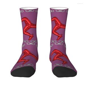 Calcetines para hombres Lindo para hombre Isla de Man Vestido de cadena Unisex Cálido Cómodo Equipo de impresión 3D