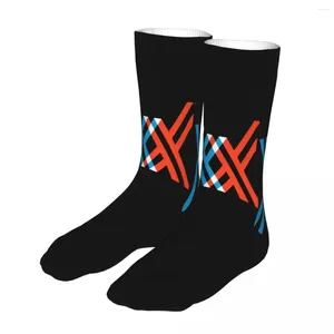 Chaussettes pour hommes Darling In The Franxx Hommes Femmes Polyester Drôle Happy Anime Girl Haute Qualité Printemps Été Automne Hiver Cadeau