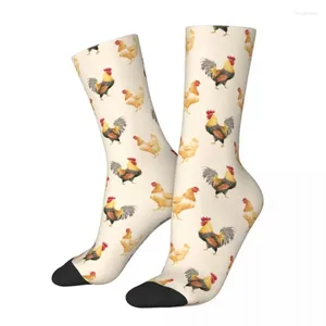 Chaussettes masculines poulets poulets poule Rooster hommes femmes coton accessoires de haute qualité décontractés