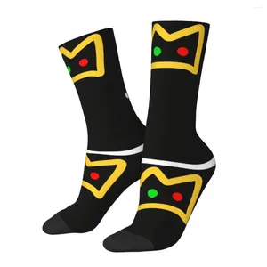 Chaussettes pour hommes drôle heureux rêve sourire Ranboo couronne rétro Harajuku SMP Style de rue nouveauté décontracté équipage chaussette