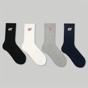 Chaussettes pour hommes ours polaire humain brodé le fond de serviette épaissie de marée épaissie de marée décontractée