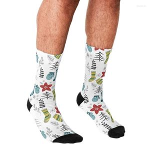 Calcetines para hombre Guantes de Navidad divertidos para hombre Harajuku Men Happy Hip Hop Novedad Cute Boys Crew Casual Crazy For