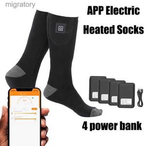 Chaussettes masculines pour hommes et femmes chaussettes électriques 5000mAh