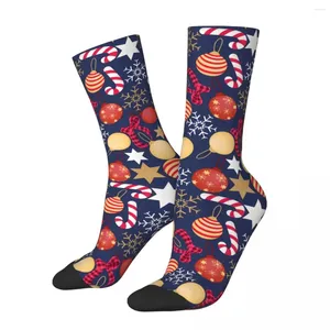 Chaussettes pour hommes joyeux noël belles feuilles d'or hommes femmes cyclisme nouveauté printemps été automne hiver bas cadeau