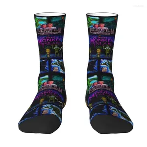 Chaussettes pour hommes Monkey Island Mens Crew Unisexe Funny 3D Imprimé Pirate Adventure Game Dress