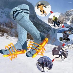 Chaussettes de ski pour hommes, chaudes, rechargeables, intelligentes, alimentées par batterie, lavables, pour Sports de plein air, Camping, randonnée