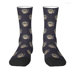 Calcetines de hombre Skull Rhinestone Smoke Dress Mujer Warm Fashion Funny Crew