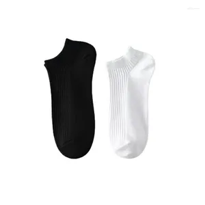 Chaussettes pour hommes Blanc Simple Aiguille Court Été Absorbant l'humidité Respirant Réseau Rouge Couple Bateau