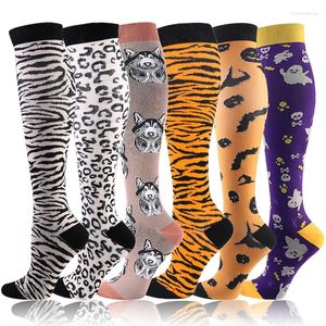 Calcetines para hombres Medias de compresión de invierno de nylon Sport Halloween Sport reduce las venas varicosas Fatiga muscular Drop