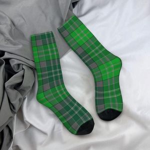 Calcetines de hombre Invierno Cálido Hip-hop Unisex Vacaciones Verde Plaid Navidad Antideslizante Deportes