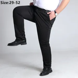 Costumes pour hommes 150kg Pantalons pour hommes Noir Bleu Pantalon de travail Plus Taille Formel Élastique Droit Business Mâle Surdimensionné 44 48 50 52 Vêtements de bureau