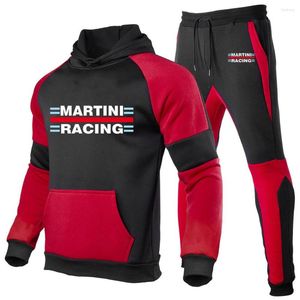 Costumes pour hommes 2023 Martini Racing décontracté coton vêtements de sport sweat pull mode pantalons de survêtement printemps et automne 2 pièces ensemble