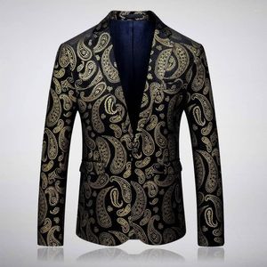 Costumes pour hommes 2023 Hommes Blazer Trendy Young Party Costume Printemps Automne Mode Imprimer Mens Blazers de mariage élégants pour