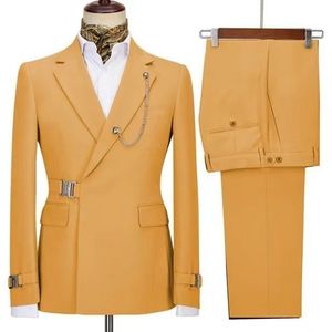 Trajes de hombre Blazer Pantalones para hombre Chaqueta decorativa Diseñador Boda Traje ajustado