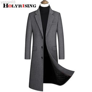 Men's Suits Blazers 2020 Winter Over Knee Long Men Fashion Slim Wool Jacket Luxury High Quality Business Gentleman Youth Thick Warm L220902