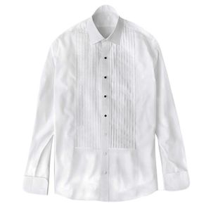 Trajes de hombre Blazers Camisa de esmoquin elegante desgastada con tachuelas Cuatro botones superiores Camisas de boda formales extraíbles Frente plisado por encargo 230625