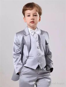 Trajes de hombre Blazers Conjuntos Satin Slim Fitted 3 piezas Ropa formal para niños Tailcoat Niño guapo Traje de niño Boda Cumpleaños