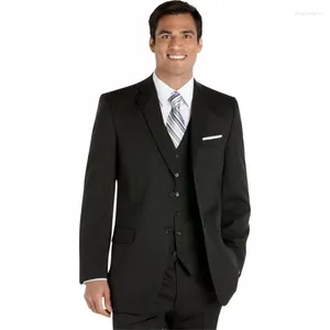 Costumes pour hommes sur mesure à rayures de craie, sur mesure, gris anthracite, noir, bleu marine foncé, Tuxedos de marié pour les affaires