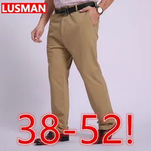 Trajes para hombres Pantalones de traje de gran tamaño Negocios 38-52 Pantalones de trabajo sueltos rectos elásticos largos Vestido para hombres