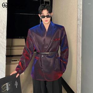 Costumes masculins Luzhen Fashion de haute qualité Blazer décontracté élégant Coat glossy 2024 Spring Trendy Luxury Korean Evening Street Wear LZ2445