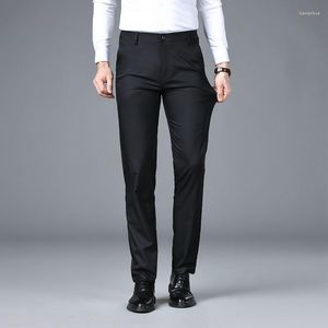 Costumes pour hommes Pantalons pour hommes Pantalons minces coupe ajustée Couleur unie Confortable Respirant Décontracté Affaires D'âge Moyen Prix Surprise D'été 2022