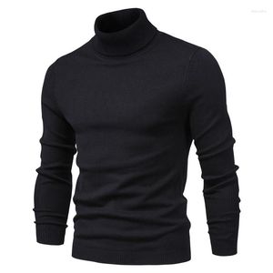 Suéteres para hombre, 10 colores, invierno, cuello alto, negro cálido, suéteres de punto ajustados, sólido, informal, para hombre, prendas de punto de otoño