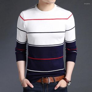 Pulls pour hommes 2024 Mode Trui Messieurs Habillés Slim Fit Jumpers Knitred Wollen Restaurer Style Coréen Vêtements décontractés