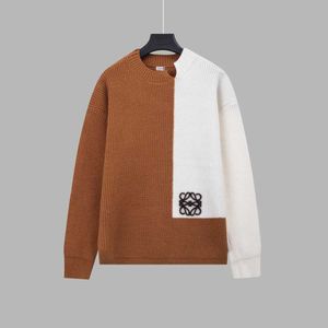 Suéteres para hombres Otoño e invierno de alta calidad Nuevo Luo Yihua Camisa de punto suelta de manga larga con grano de madera para hombres y mujeres Tendencia popular de suéter informal