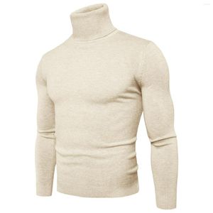 Hommes chandails hommes automne et hiver solide doux col roulé pull flexibilité couleur fermer hommes cuir Faux vestes manteaux