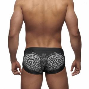 Swimwwear Fashion Mens Wing Wing Print Swim Sweet Sexy Male Polyester Europe America Summer Sport Beach Pool Bathing Bathsuit