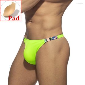 Men's Swimwear Men's 2023 Push Up Mens Thong Bikini Sexy Gay Swim Briefs Mini Swimsuit Bulge Cup Swimming Trunks Beach Shorts Slip