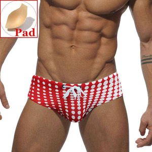 Swimwear masculin Push up Men's Swimming Briefs Bikini Swimwear Sexy Gay Swimwear for Man Switsuit Dot Strand Shorts pénis Pad Pouche Desmiit UXH J220913