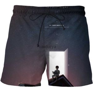 Traje de baño para hombres Verano Nuevos pantalones cortos 3D para hombres Patrón de cielo estrellado Bañadores para hombre Pantalones de playa divertidos Moda Pantalones de traje de baño calientes Ropa para hombres YQ231102