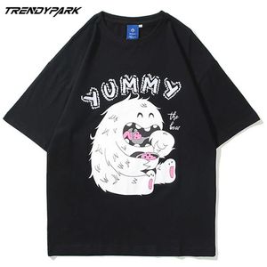 Camiseta para hombres Lindo muñeco de nieve Manga corta Impreso Tee Hip Hop Oversize Algodón Casual Harajuku Streetwear Top Camisetas Ropa 210601
