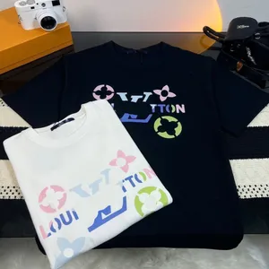 Diseñador de camisetas para hombres diseñador de estampado alfabeto puro manga pura manga corta de verano ropa transpirable damas para hombres camiseta de altura al por mayor 02