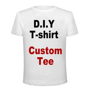 T-shirts pour hommes 2021 Summer DIY Custom Design 3D Style d'impression Polyester T-shirt Hip-Hop Punk sur mesure - Vente courte Slee3171