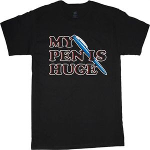 T-shirts pour hommes 2021 T-shirt d'été Mon stylo est un énorme motif d'impression de lettre en vrac coton col rond de haute qualité à manches courtes 3054